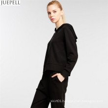 European and American High End Women′s Fashion Sports Leisure Suit Hooded Long Sleeve Sweater Two-Piece Women Sports Suit